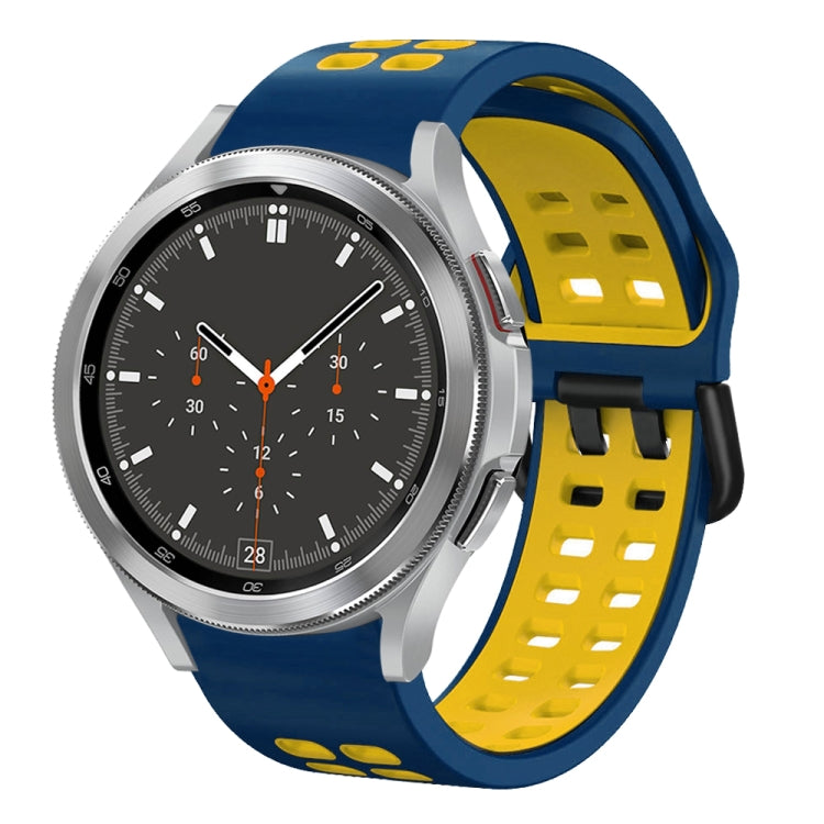 Bracelet de montre en silicone bicolore respirant 20 mm, pour Samsung Galaxy Watch 4 44mm, pour Samsung Galaxy Watch 4 Classic 46mm