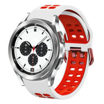 Bracelet de montre en silicone bicolore respirant 20 mm, pour Samsung Galaxy Watch 4 Classic 42 mm, pour Galaxy Watch Active 2