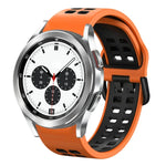 Bracelet de montre en silicone bicolore respirant 20 mm, pour Samsung Galaxy Watch 4 Classic 42 mm, pour Galaxy Watch Active 2