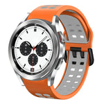 Bracelet de montre en silicone bicolore respirant 20 mm, pour Samsung Galaxy Watch 4 Classic 42 mm, pour Galaxy Watch Active 2