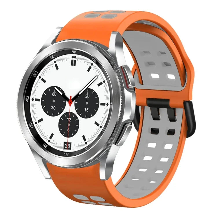 Bracelet de montre en silicone bicolore respirant 20 mm, pour Samsung Galaxy Watch 4 Classic 42 mm, pour Galaxy Watch Active 2