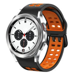 Bracelet de montre en silicone bicolore respirant 20 mm, pour Samsung Galaxy Watch 4 Classic 42 mm, pour Galaxy Watch Active 2