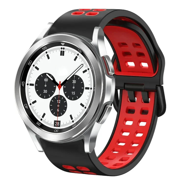 Bracelet de montre en silicone bicolore respirant 20 mm, pour Samsung Galaxy Watch 4 Classic 42 mm, pour Galaxy Watch Active 2