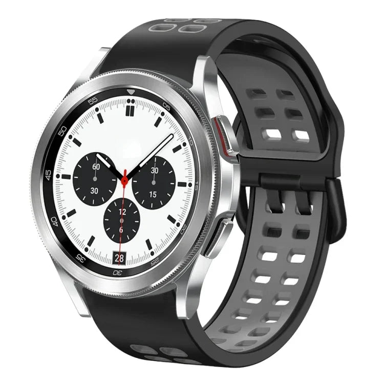 Bracelet de montre en silicone bicolore respirant 20 mm, pour Samsung Galaxy Watch 4 Classic 42 mm, pour Galaxy Watch Active 2