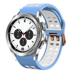 Bracelet de montre en silicone bicolore respirant 20 mm, pour Samsung Galaxy Watch 4 Classic 42 mm, pour Galaxy Watch Active 2