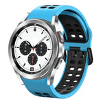 Bracelet de montre en silicone bicolore respirant 20 mm, pour Samsung Galaxy Watch 4 Classic 42 mm, pour Galaxy Watch Active 2