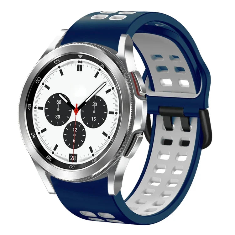 Bracelet de montre en silicone bicolore respirant 20 mm, pour Samsung Galaxy Watch 4 Classic 42 mm, pour Galaxy Watch Active 2