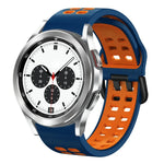 Bracelet de montre en silicone bicolore respirant 20 mm, pour Samsung Galaxy Watch 4 Classic 42 mm, pour Galaxy Watch Active 2
