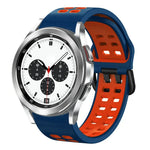 Bracelet de montre en silicone bicolore respirant 20 mm, pour Samsung Galaxy Watch 4 Classic 42 mm, pour Galaxy Watch Active 2