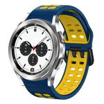 Bracelet de montre en silicone bicolore respirant 20 mm, pour Samsung Galaxy Watch 4 Classic 42 mm, pour Galaxy Watch Active 2