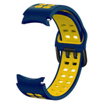 Bracelet de montre en silicone bicolore respirant 20 mm, pour Samsung Galaxy Watch 4 Classic 42 mm, pour Galaxy Watch Active 2