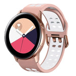 Bracelet de montre en silicone bicolore respirant 20 mm, pour Samsung Galaxy Watch 4 Classic 42 mm, pour Galaxy Watch Active 2