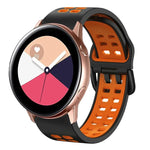 Bracelet de montre en silicone bicolore respirant 20 mm, pour Samsung Galaxy Watch 4 Classic 42 mm, pour Galaxy Watch Active 2