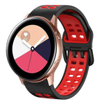 Bracelet de montre en silicone bicolore respirant 20 mm, pour Samsung Galaxy Watch 4 Classic 42 mm, pour Galaxy Watch Active 2