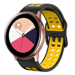 Bracelet de montre en silicone bicolore respirant 20 mm, pour Samsung Galaxy Watch 4 Classic 42 mm, pour Galaxy Watch Active 2
