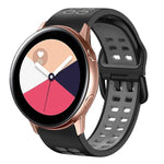 Bracelet de montre en silicone bicolore respirant 20 mm, pour Samsung Galaxy Watch 4 Classic 42 mm, pour Galaxy Watch Active 2