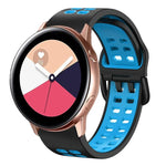 Bracelet de montre en silicone bicolore respirant 20 mm, pour Samsung Galaxy Watch 4 Classic 42 mm, pour Galaxy Watch Active 2