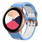 Bracelet de montre en silicone bicolore respirant 20 mm, pour Samsung Galaxy Watch 4 Classic 42 mm, pour Galaxy Watch Active 2