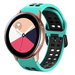 Bracelet de montre en silicone bicolore respirant 20 mm, pour Samsung Galaxy Watch 4 Classic 42 mm, pour Galaxy Watch Active 2