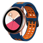 Bracelet de montre en silicone bicolore respirant 20 mm, pour Samsung Galaxy Watch 4 Classic 42 mm, pour Galaxy Watch Active 2