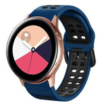 Bracelet de montre en silicone bicolore respirant 20 mm, pour Samsung Galaxy Watch 4 Classic 42 mm, pour Galaxy Watch Active 2