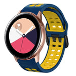 Bracelet de montre en silicone bicolore respirant 20 mm, pour Samsung Galaxy Watch 4 Classic 42 mm, pour Galaxy Watch Active 2