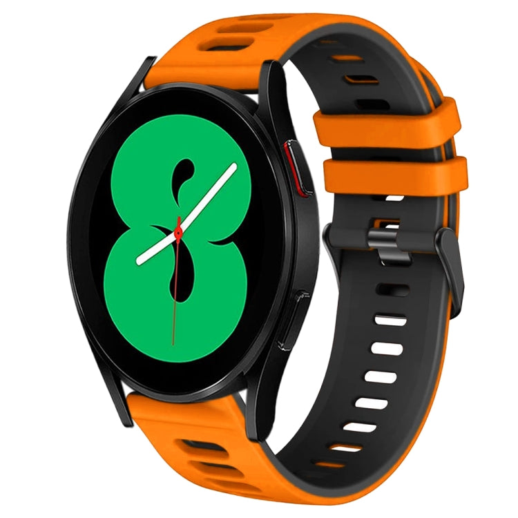 Bracelet de montre en silicone bicolore de 20 mm, pour Samsung Galaxy Watch 4 44 mm, pour Samsung Galaxy Watch 4 Classic 46 mm
