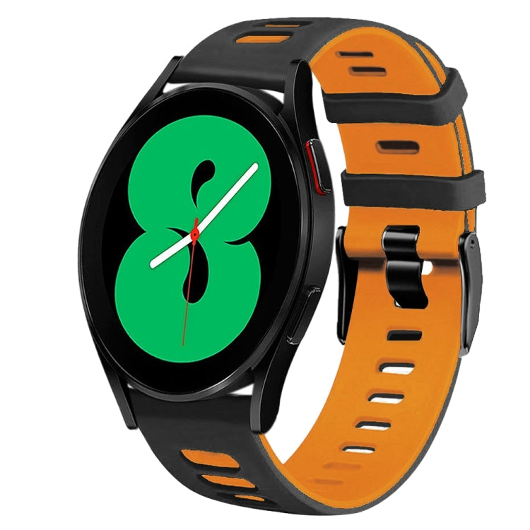 Bracelet de montre en silicone bicolore de 20 mm, pour Samsung Galaxy Watch 4 44 mm, pour Samsung Galaxy Watch 4 Classic 46 mm