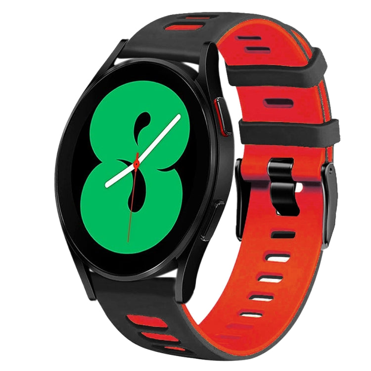 Bracelet de montre en silicone bicolore de 20 mm, pour Samsung Galaxy Watch 4 44 mm, pour Samsung Galaxy Watch 4 Classic 46 mm