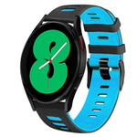 Bracelet de montre en silicone bicolore de 20 mm, pour Samsung Galaxy Watch 4 44 mm, pour Samsung Galaxy Watch 4 Classic 46 mm