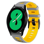 Bracelet de montre en silicone bicolore de 20 mm, pour Samsung Galaxy Watch 4 44 mm, pour Samsung Galaxy Watch 4 Classic 46 mm