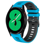 Bracelet de montre en silicone bicolore de 20 mm, pour Samsung Galaxy Watch 4 44 mm, pour Samsung Galaxy Watch 4 Classic 46 mm