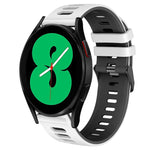 Bracelet de montre en silicone bicolore de 20 mm, pour Samsung Galaxy Watch 4 44 mm, pour Samsung Galaxy Watch 4 Classic 46 mm