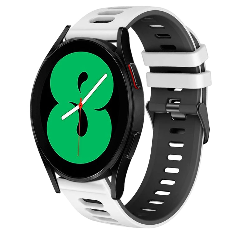 Bracelet de montre en silicone bicolore de 20 mm, pour Samsung Galaxy Watch 4 44 mm, pour Samsung Galaxy Watch 4 Classic 46 mm