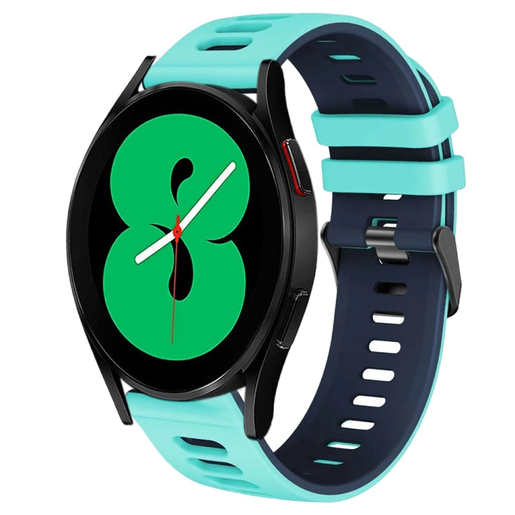 Bracelet de montre en silicone bicolore de 20 mm, pour Samsung Galaxy Watch 4 44 mm, pour Samsung Galaxy Watch 4 Classic 46 mm