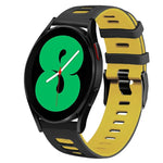 Bracelet de montre en silicone bicolore de 20 mm, pour Samsung Galaxy Watch 4 44 mm, pour Samsung Galaxy Watch 4 Classic 46 mm