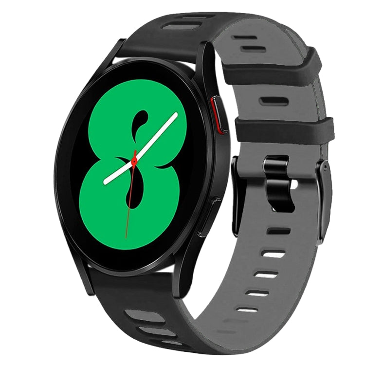 Bracelet de montre en silicone bicolore de 20 mm, pour Samsung Galaxy Watch 4 44 mm, pour Samsung Galaxy Watch 4 Classic 46 mm