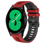 Bracelet de montre en silicone bicolore de 20 mm, pour Samsung Galaxy Watch 4 44 mm, pour Samsung Galaxy Watch 4 Classic 46 mm