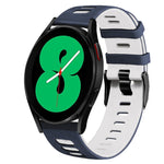 Bracelet de montre en silicone bicolore de 20 mm, pour Samsung Galaxy Watch 4 44 mm, pour Samsung Galaxy Watch 4 Classic 46 mm