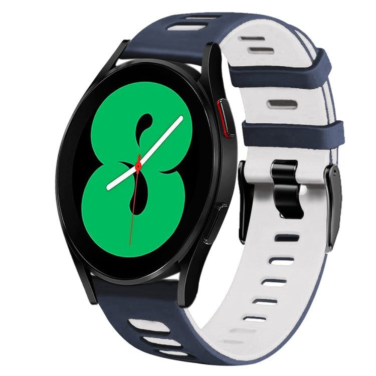 Bracelet de montre en silicone bicolore de 20 mm, pour Samsung Galaxy Watch 4 44 mm, pour Samsung Galaxy Watch 4 Classic 46 mm