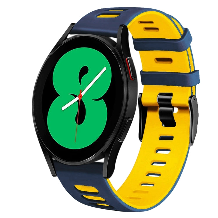 Bracelet de montre en silicone bicolore de 20 mm, pour Samsung Galaxy Watch 4 44 mm, pour Samsung Galaxy Watch 4 Classic 46 mm