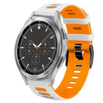 Bracelet de montre en silicone bicolore de 20 mm, pour Samsung Galaxy Watch 4 44 mm, pour Samsung Galaxy Watch 4 Classic 46 mm