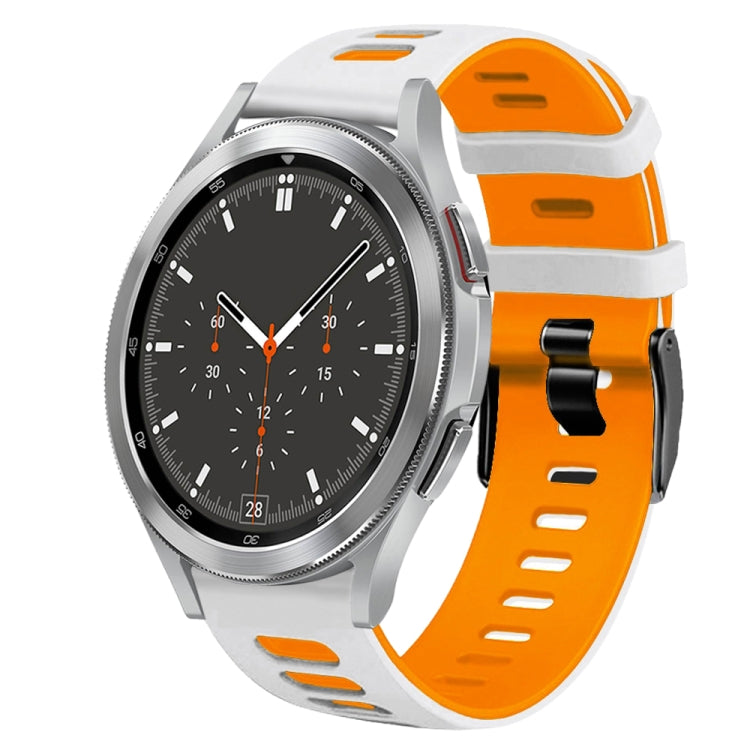 Bracelet de montre en silicone bicolore de 20 mm, pour Samsung Galaxy Watch 4 44 mm, pour Samsung Galaxy Watch 4 Classic 46 mm