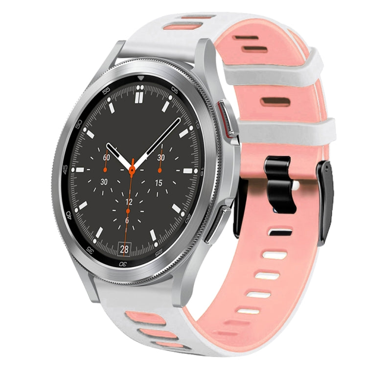 Bracelet de montre en silicone bicolore de 20 mm, pour Samsung Galaxy Watch 4 44 mm, pour Samsung Galaxy Watch 4 Classic 46 mm
