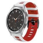 Bracelet de montre en silicone bicolore de 20 mm, pour Samsung Galaxy Watch 4 44 mm, pour Samsung Galaxy Watch 4 Classic 46 mm