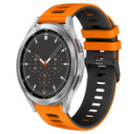 Bracelet de montre en silicone bicolore de 20 mm, pour Samsung Galaxy Watch 4 44 mm, pour Samsung Galaxy Watch 4 Classic 46 mm