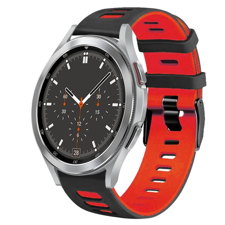 Bracelet de montre en silicone bicolore de 20 mm, pour Samsung Galaxy Watch 4 44 mm, pour Samsung Galaxy Watch 4 Classic 46 mm