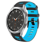 Bracelet de montre en silicone bicolore de 20 mm, pour Samsung Galaxy Watch 4 44 mm, pour Samsung Galaxy Watch 4 Classic 46 mm