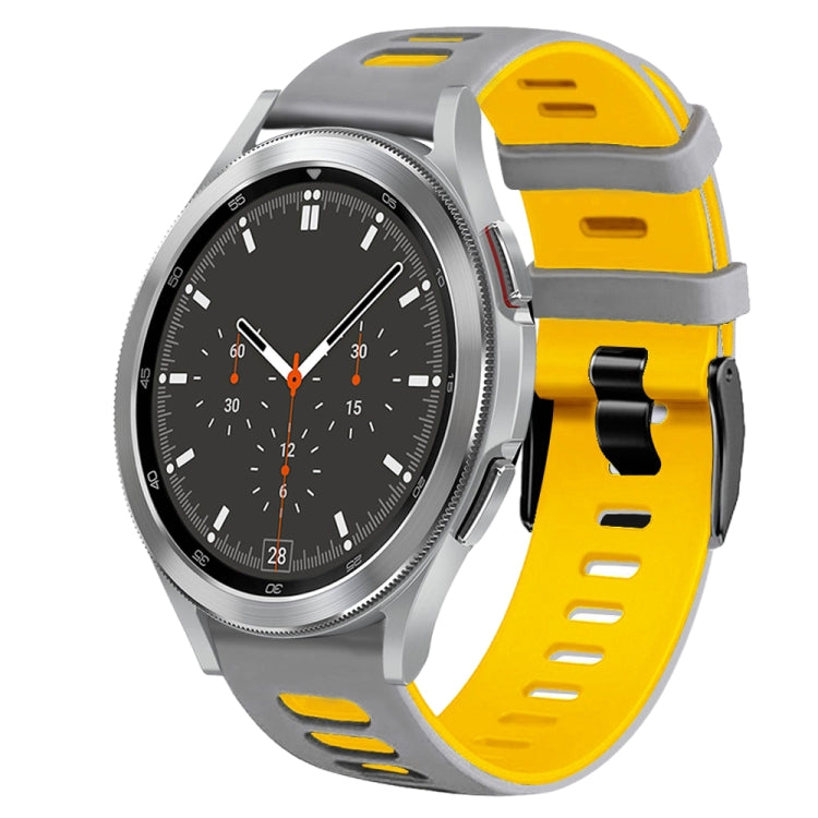Bracelet de montre en silicone bicolore de 20 mm, pour Samsung Galaxy Watch 4 44 mm, pour Samsung Galaxy Watch 4 Classic 46 mm