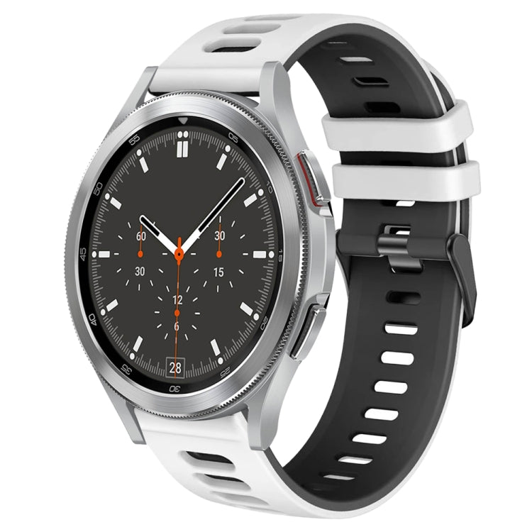 Bracelet de montre en silicone bicolore de 20 mm, pour Samsung Galaxy Watch 4 44 mm, pour Samsung Galaxy Watch 4 Classic 46 mm